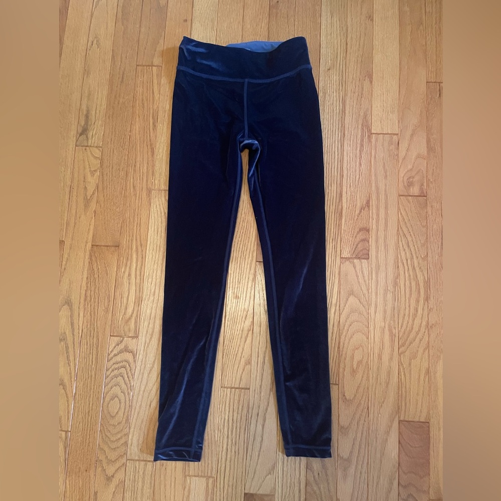 Athleta Girl High Rise Velvet Leggings - Deep Blue New